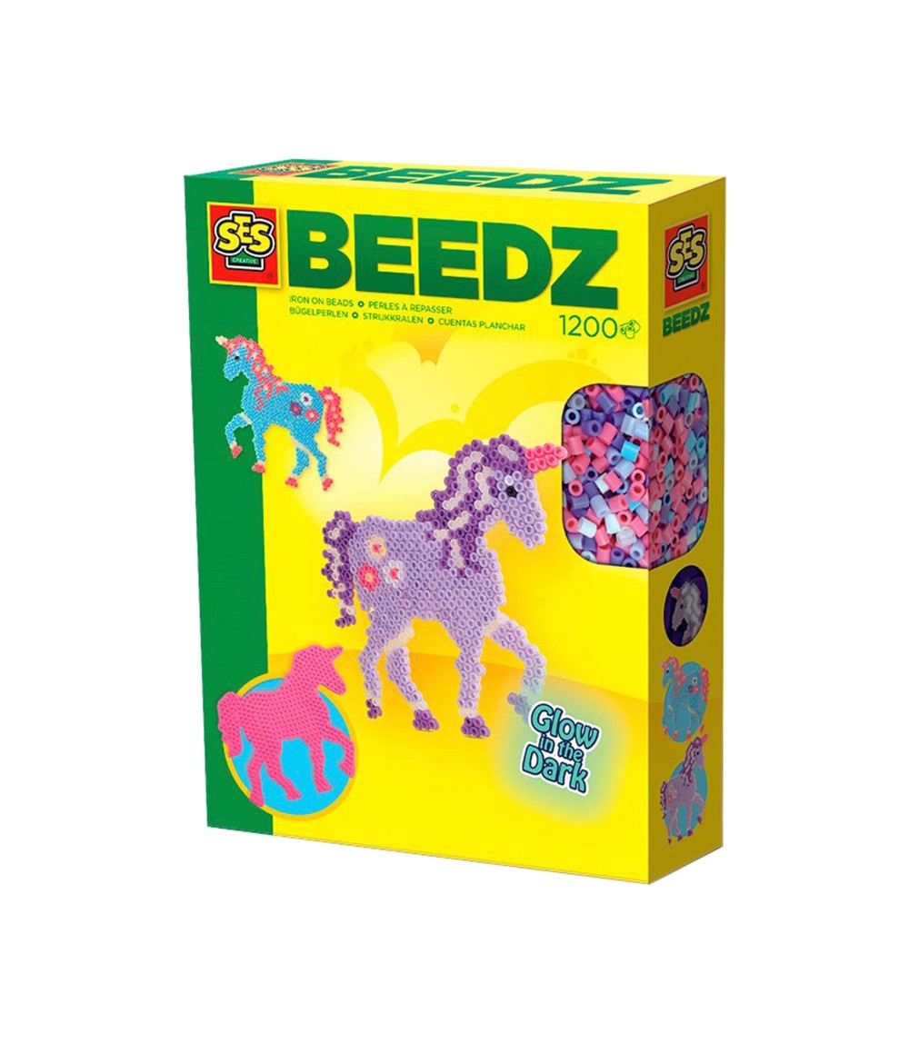 Bügelperlen-Set Einhorn Glow in the Dark