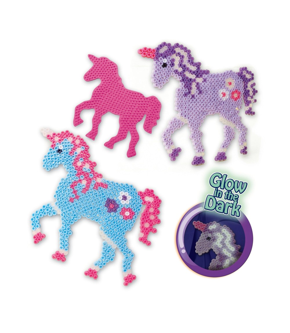 Bügelperlen-Set Einhorn Glow in the Dark