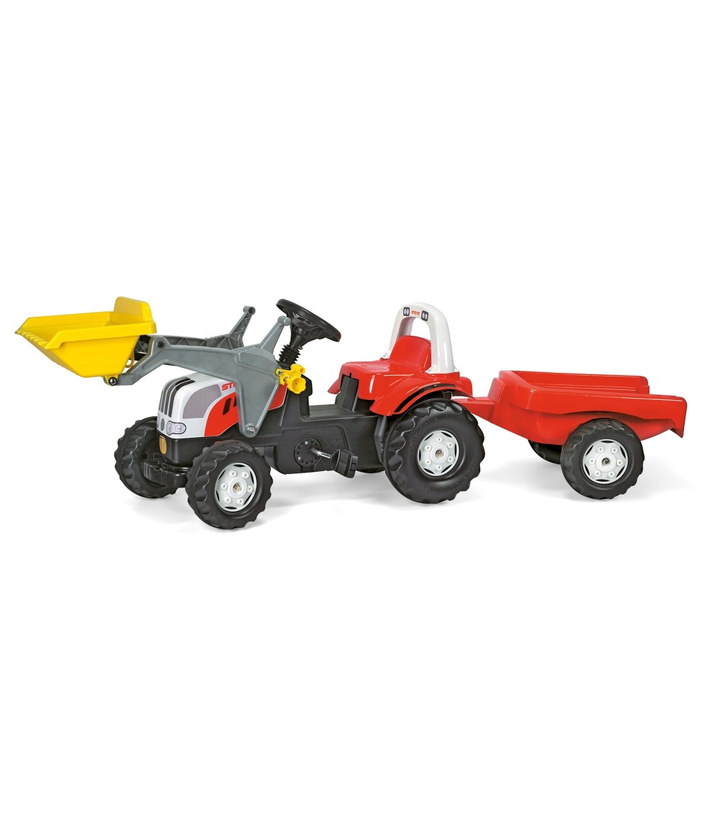 Trettraktor rollyKid Steyr 6165 CVT mit Frontlader und Anhänger