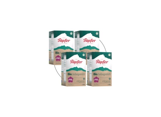 Bundle 4er Pack Bio Anfangsmilch Pre 600 g