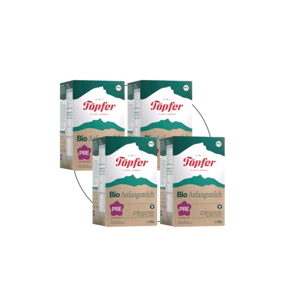 Bundle 4er Pack Bio Anfangsmilch Pre 600 g