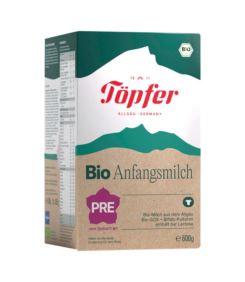 Bundle 4er Pack Bio Anfangsmilch Pre 600 g