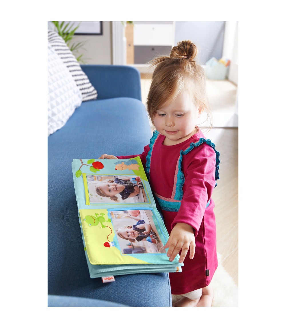 Stoffbuch Baby-Fotoalbum Glück