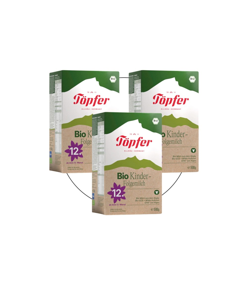 Bundle 3er Pack Bio Kinder-Folgemilch 500 g