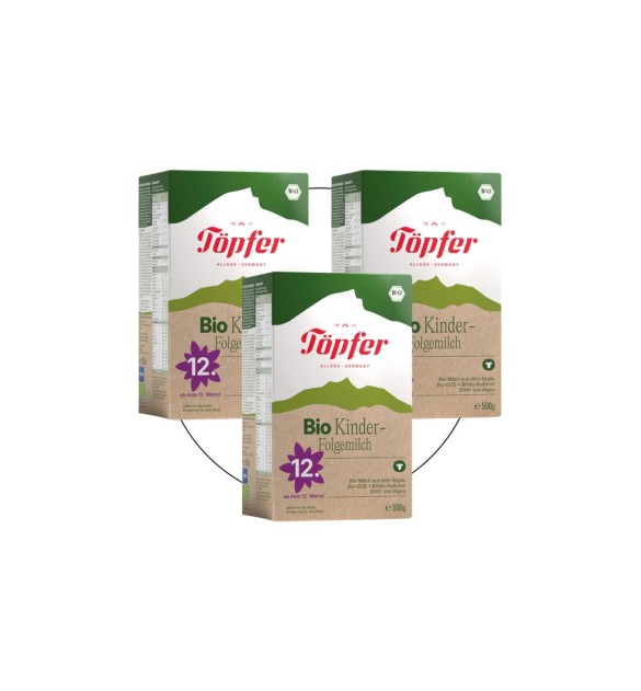 Bundle 3er Pack Bio Kinder-Folgemilch 500 g