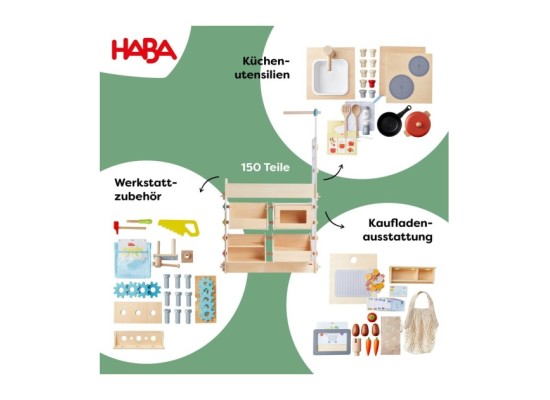 Rollenspiel Studio 3in1 - Kaufladen, Küche & Werkstatt