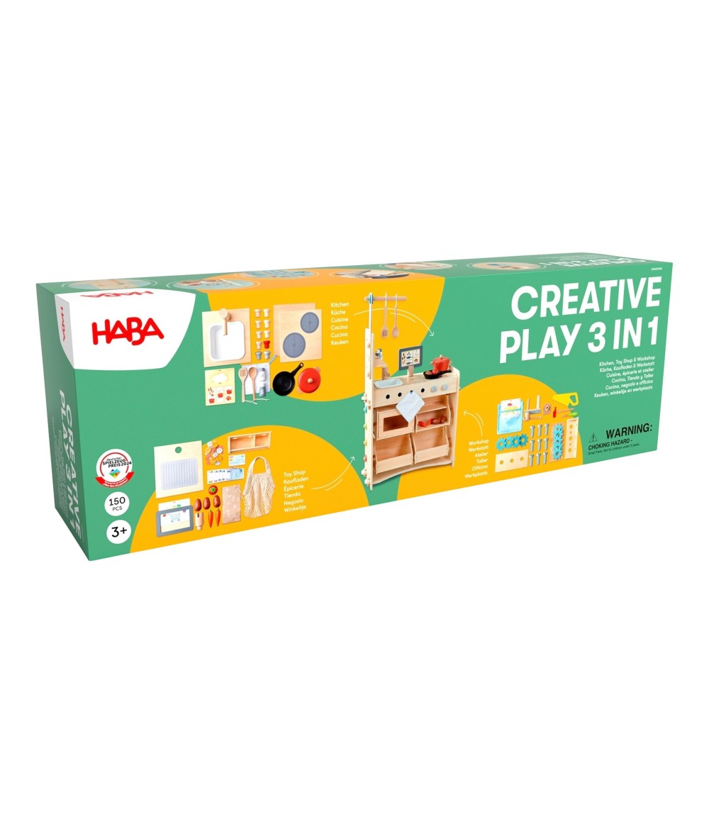 Rollenspiel Studio 3in1 - Kaufladen, Küche & Werkstatt