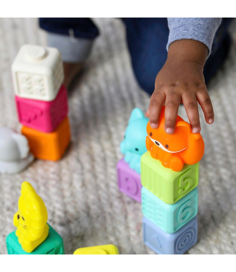 Sensorische Bauklötze, Stapelspielzeug & Tiere