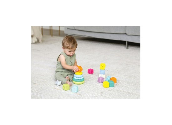 Sensorische Bauklötze, Stapelspielzeug & Tiere