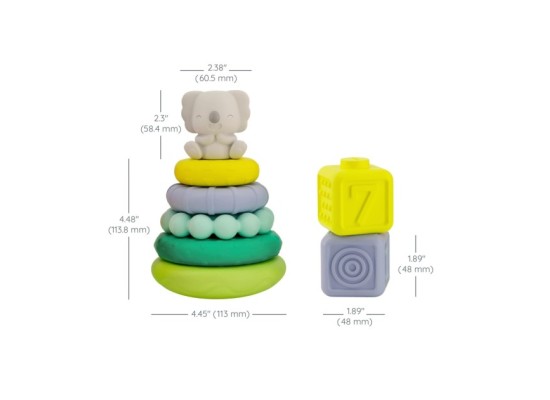 Sensorische Bauklötze, Stapelspielzeug & Tiere