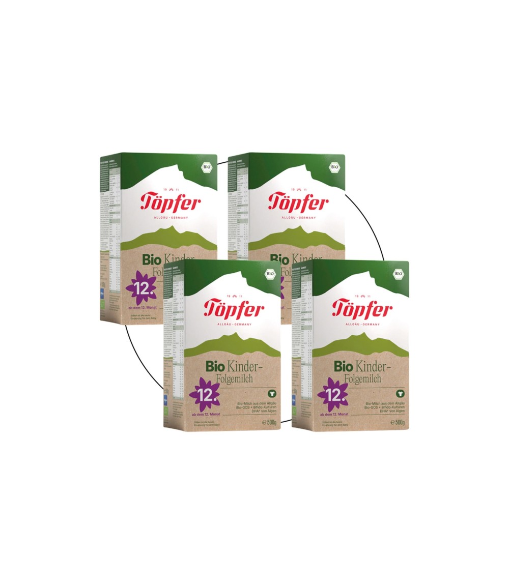 Bundle 4er Pack Bio Kinder-Folgemilch 500 g
