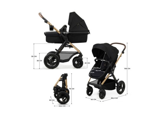 Kombikinderwagen MOOV 2 Air Trio-Set inkl. Babyschale MINK PRO