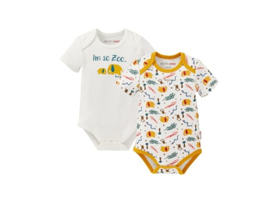 2er-Pack Bodys kurzarm Zoo