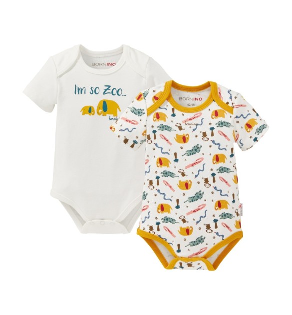 2er-Pack Bodys kurzarm Zoo