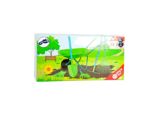 Großes Gartenset mit Schubkarre, 7 tlg.