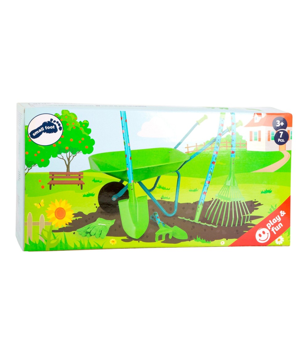 Großes Gartenset mit Schubkarre, 7 tlg.