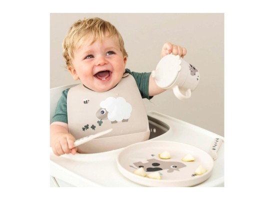 Silikonlätzchen mit Auffangschale