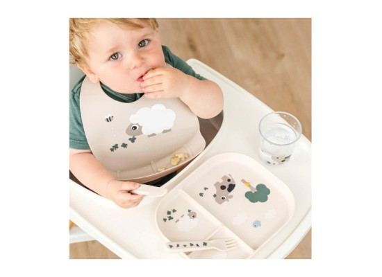 Silikonlätzchen mit Auffangschale