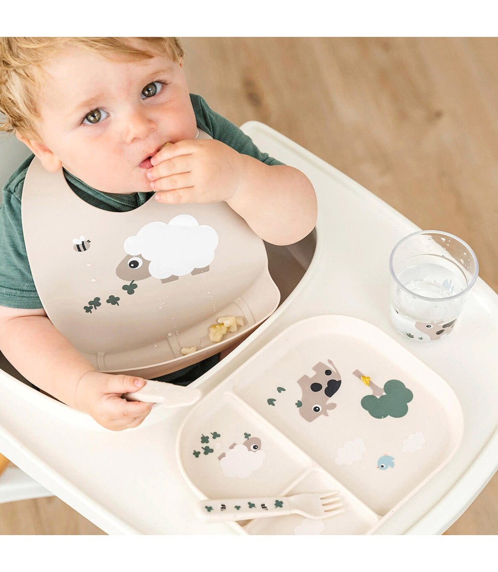 Silikonlätzchen mit Auffangschale