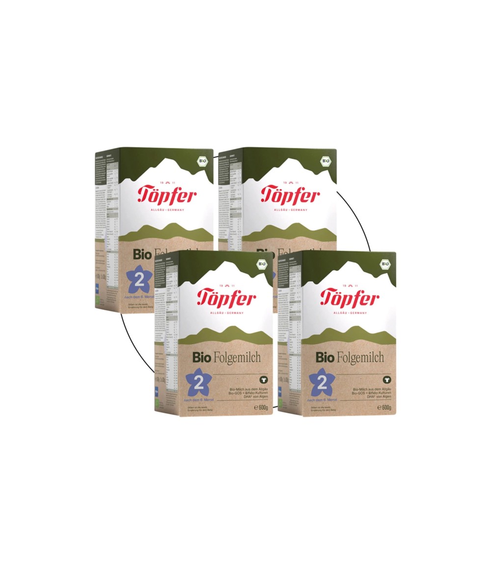Bundle 4er Pack Bio Folgemilch 2  600 g