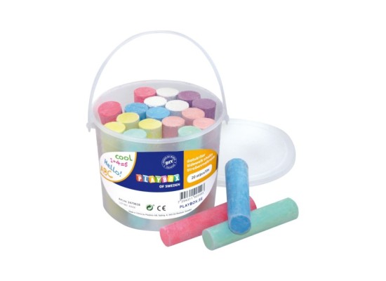 Straßenmalkreide im Eimer 20 Stk.