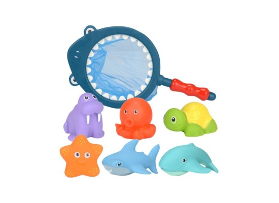 Badespielzeug Badewannenfreunde mit Fischernetz