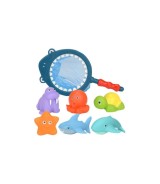 Badespielzeug Badewannenfreunde mit Fischernetz