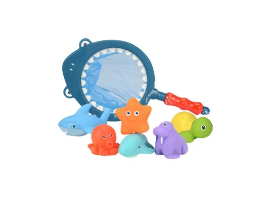 Badespielzeug Badewannenfreunde mit Fischernetz