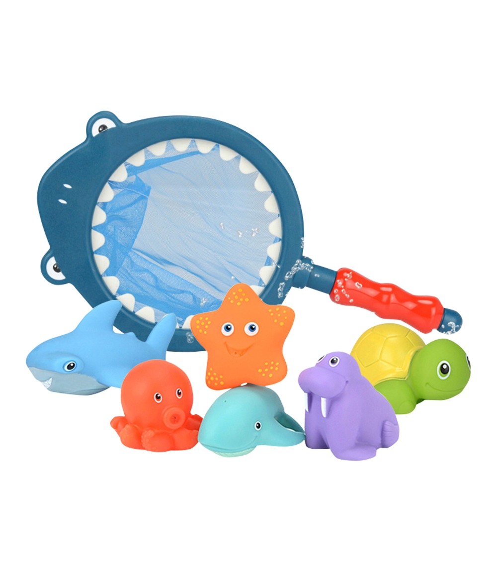 Badespielzeug Badewannenfreunde mit Fischernetz