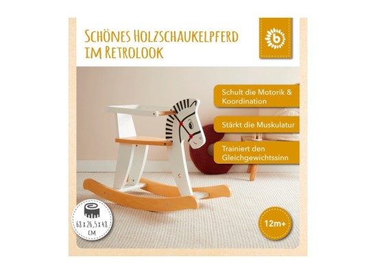 Schaukeltier aus Holz Zebra