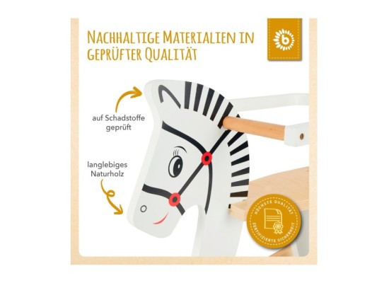 Schaukeltier aus Holz Zebra