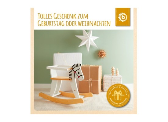 Schaukeltier aus Holz Zebra