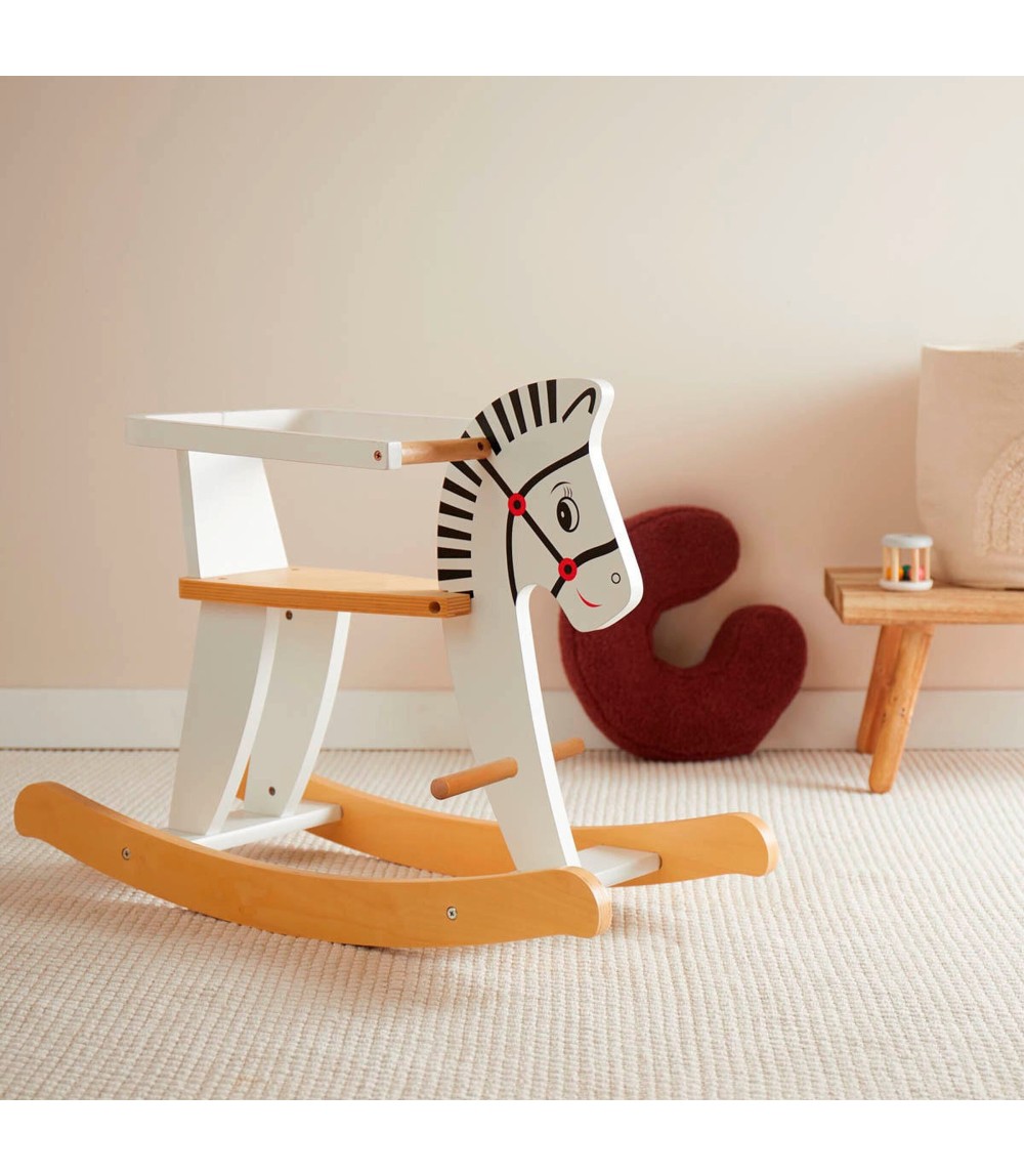 Schaukeltier aus Holz Zebra