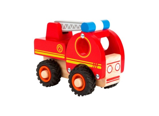 Feuerwehrfahrzeug aus Holz