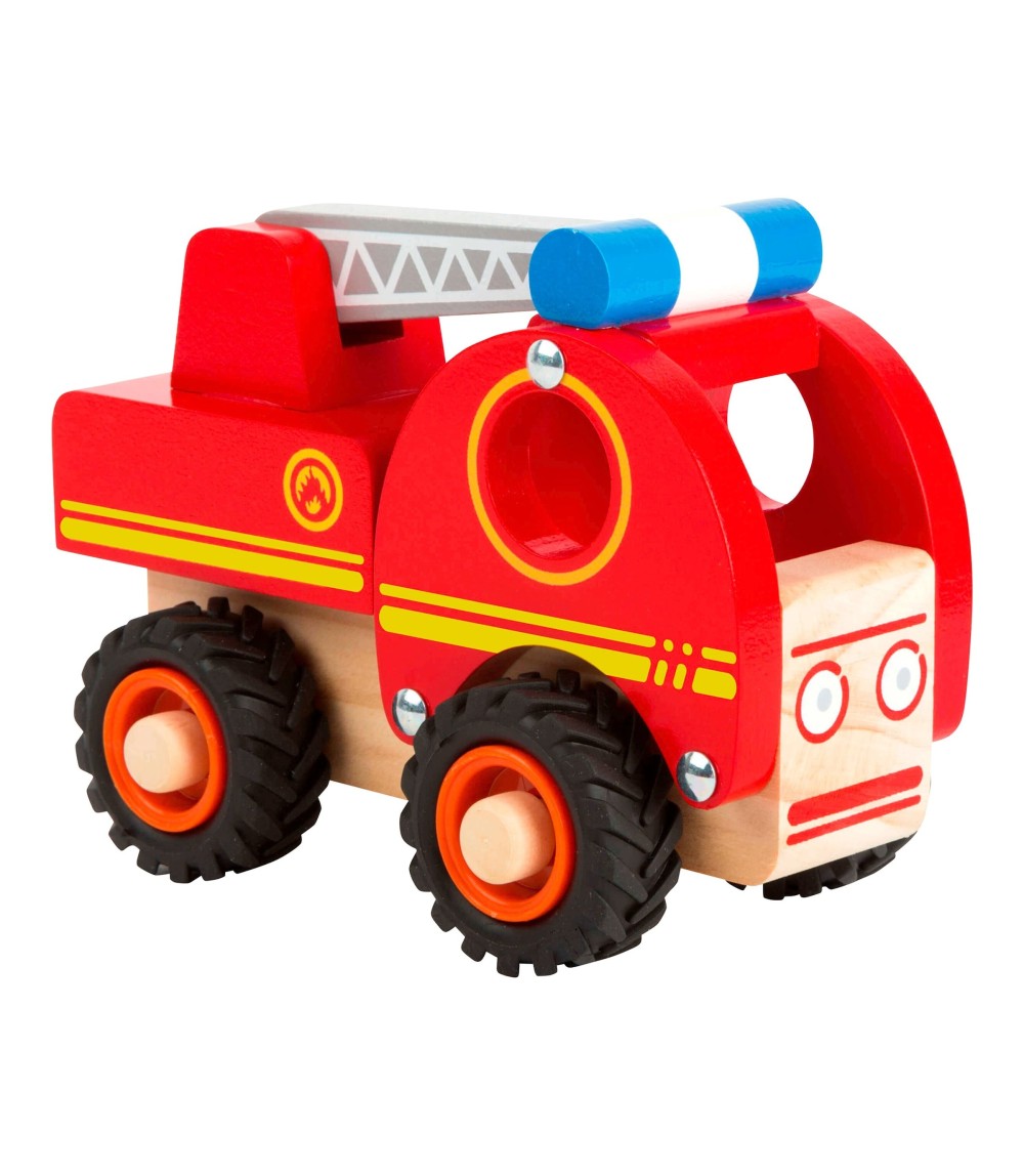 Feuerwehrfahrzeug aus Holz