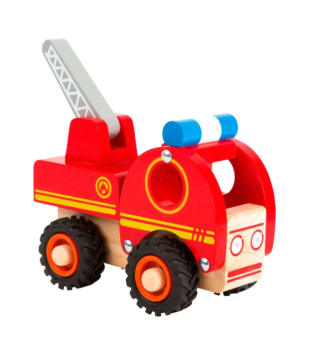 Feuerwehrfahrzeug aus Holz