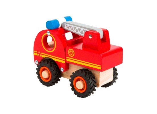 Feuerwehrfahrzeug aus Holz