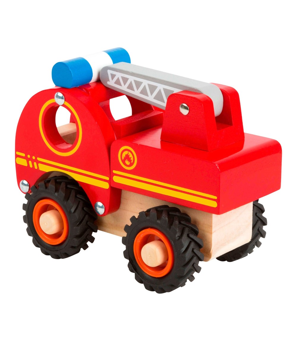 Feuerwehrfahrzeug aus Holz