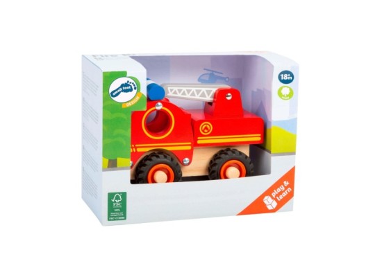 Feuerwehrfahrzeug aus Holz