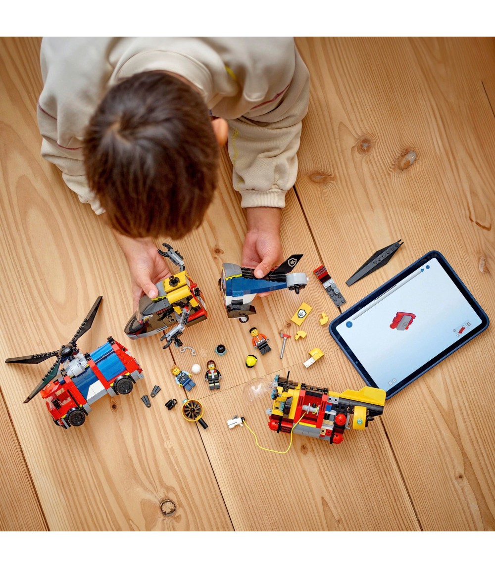 60462 Kombinationsset mit Hubschrauber, Löschauto und U-Boot