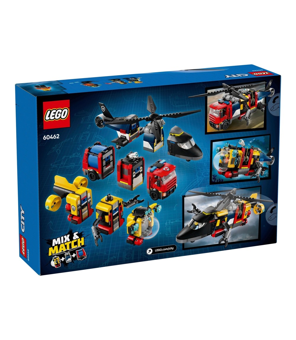60462 Kombinationsset mit Hubschrauber, Löschauto und U-Boot