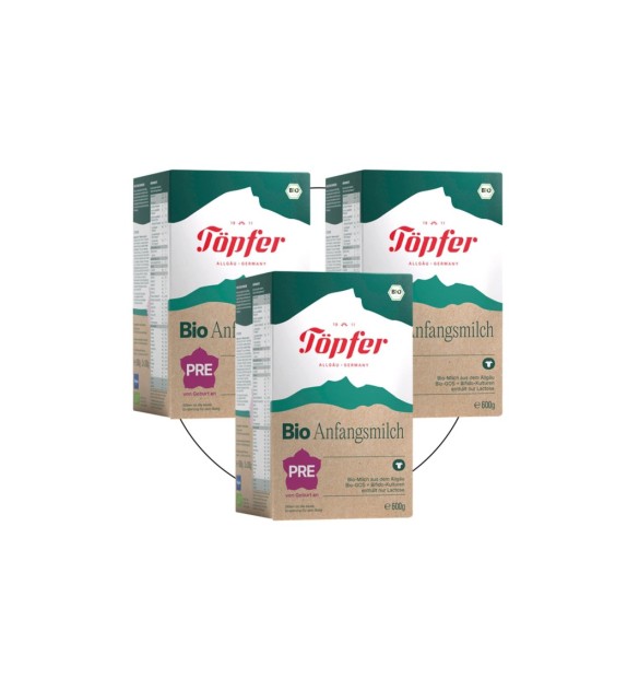 Bundle 3er Pack Bio Anfangsmilch Pre 600 g