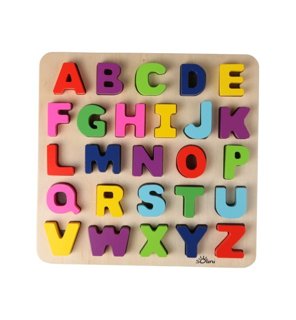 27-tlg. Holzpuzzle ABC Buchstaben