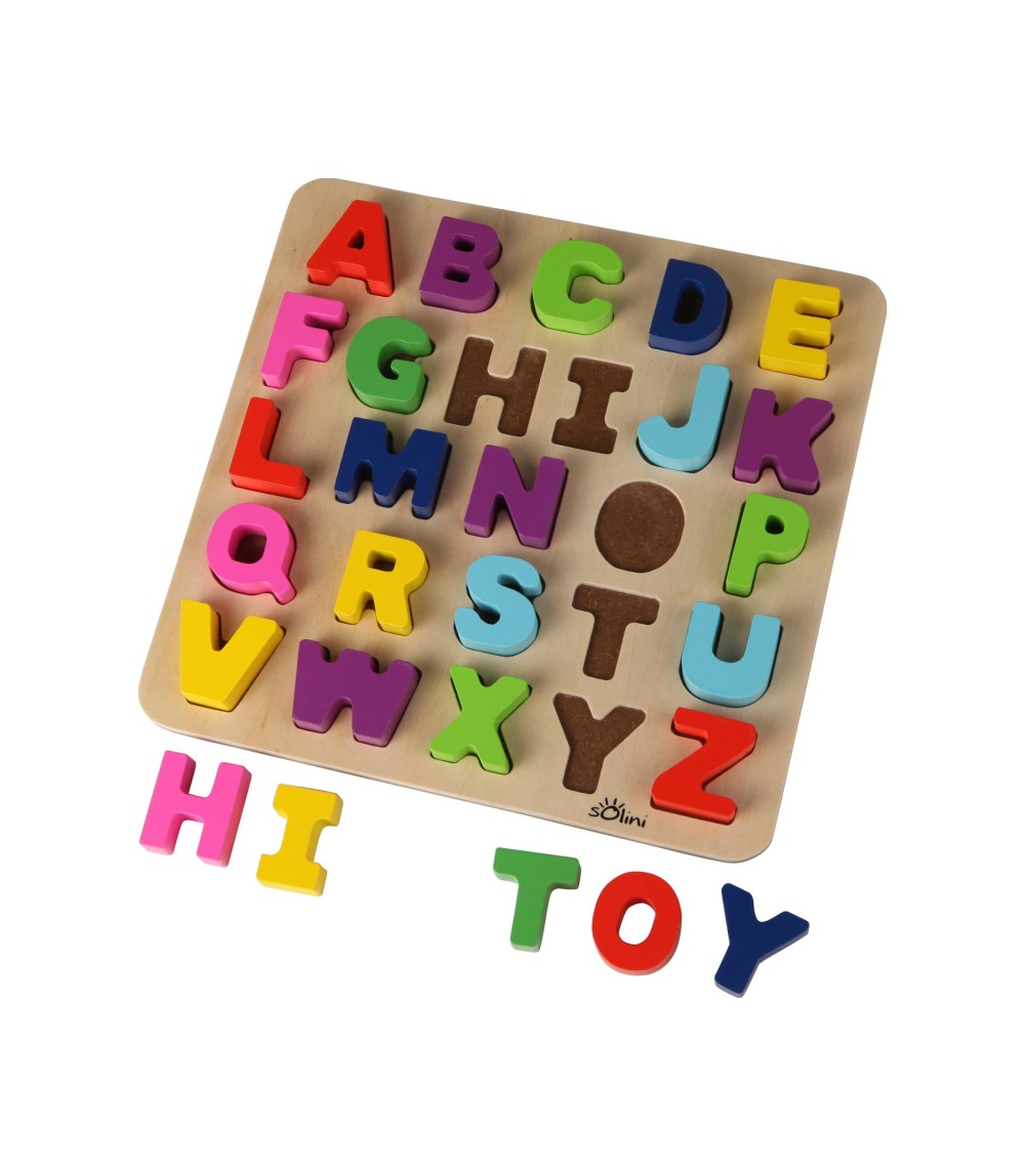 27-tlg. Holzpuzzle ABC Buchstaben