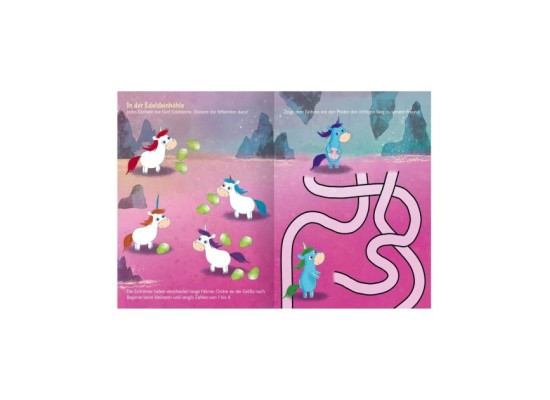 Stickern & Rätseln - Einhörner