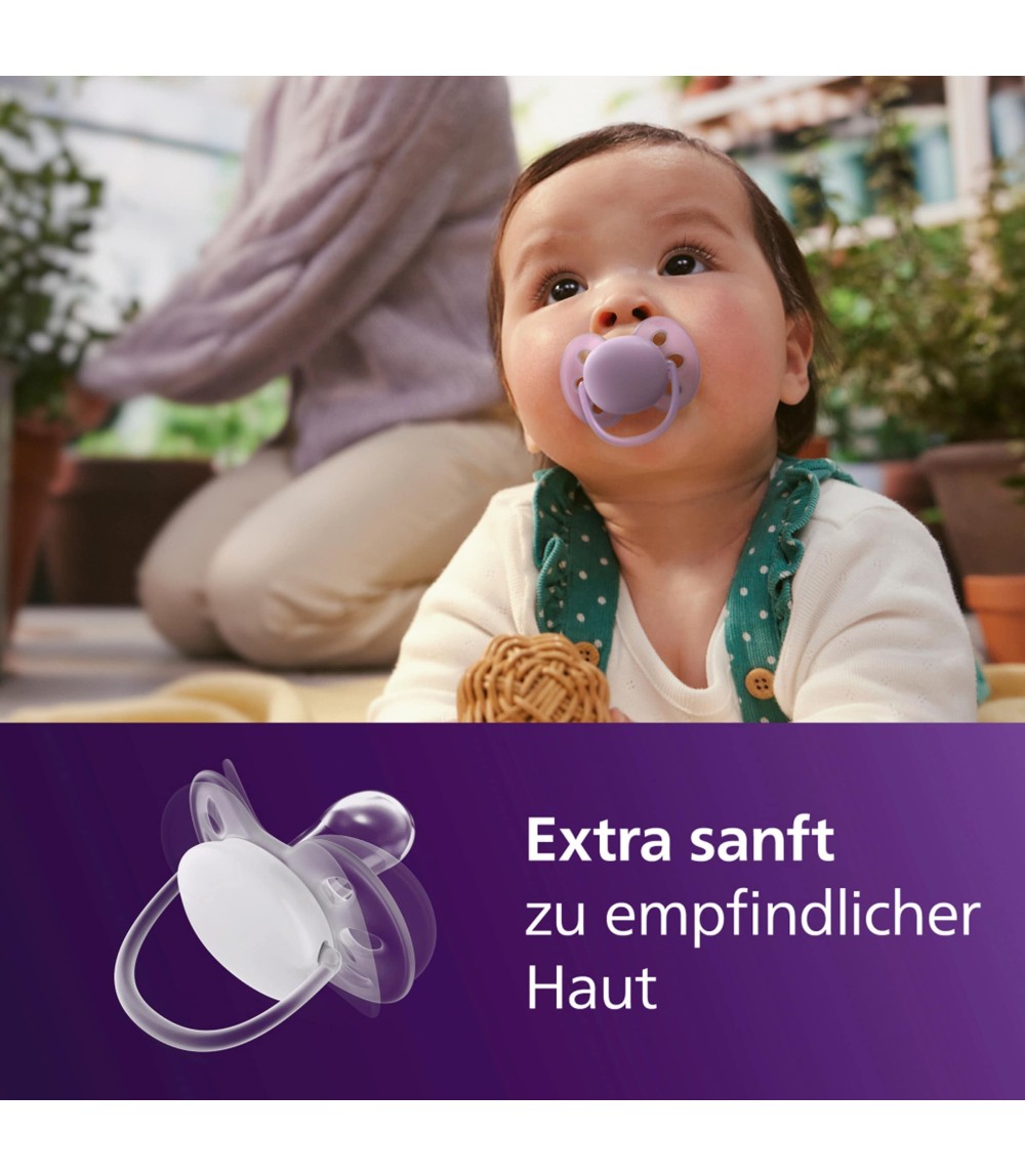 2er-Pack Schnuller ultra soft, 6-18M
