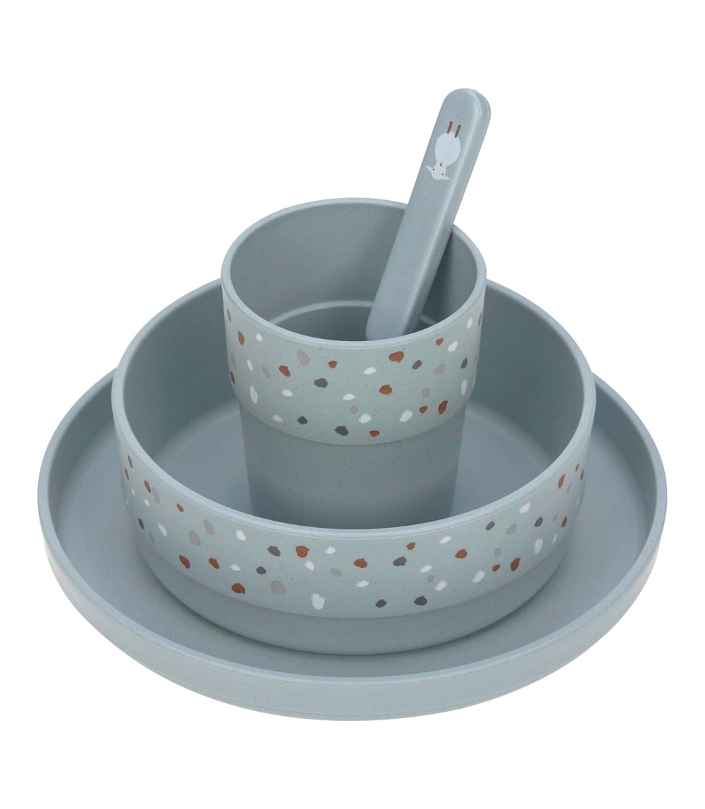 4-tlg. Geschirrset mit Zellulose