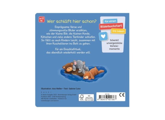 Pappbilderbuch Wenn kleine Tiere müde sind