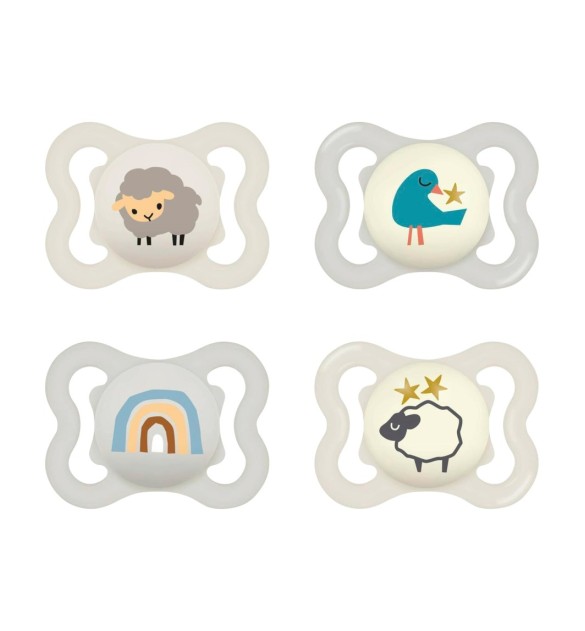 4er-Pack Schnuller Supreme Day+Night Silikon