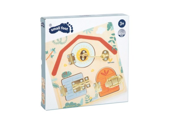 Motorikbrett Schloss und Riegel Safari